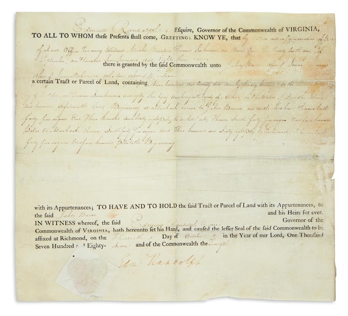 (GOVERNORS.) Group of 6 partly-printed Documents Signed, as Governor, mostly appointments. Format varies; condit...
